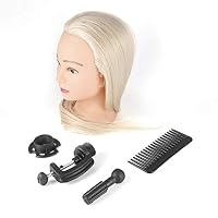 Cumtur Hair Styling Supplies,26 inch Light Golden Training Mannequin Head Hairdressers Dummy Hairstyles Long Hair Dolls Mannequin Head for Makeup Practice