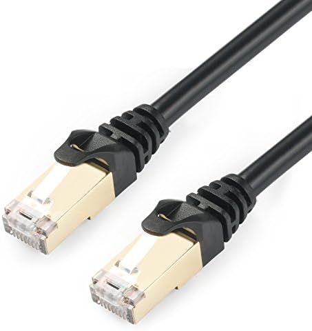 Tainston Ethernet Cable(15 Feet)Cat7 Network Cord Patch Cable SSTP/SFTP Double Shielded 10 Gigabit 600MHz Lan Cable