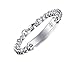 Custom Free Engraving- 8mm High Polished Surgical Steel Chain Medical Alert ID Bracelets for Women and Men