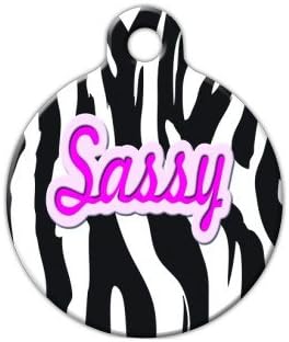 Dog Tag Art Custom Pet ID Tag for Dogs - Sassy Girly Girl - Small - .875 inch