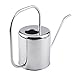 Fasmov 51 Oz Stainless Steel Watering Can Modern Style Watering Pot, Watering Can with Long Spout for Easy Pour, Water Outdoor Garden, Indoor Plant (Silver)