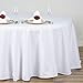 LinenTablecloth 132-Inch Round Polyester Tablecloth White
