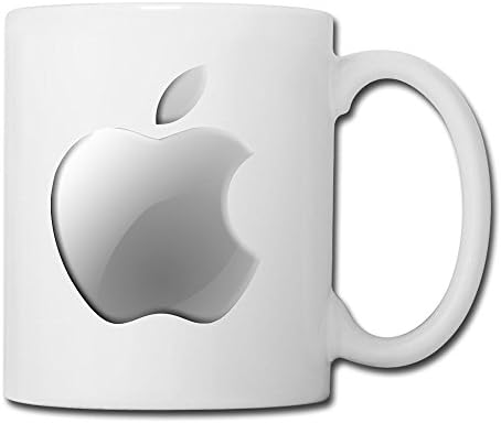 Personalized White Apple Logo Colorful Office Mug - 11oz