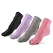 Yoga Socks Non Slip Skid with Toe Grips for Pilates Barre Women 4 Pack by Meaiguo