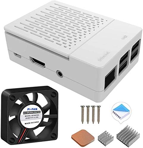 Geeekpi Raspberry Pi 3b ケース ラズベリーパイ3 2モデルbケース 冷却ファンと3個入りヒートシンク付き ラズベリーパイボードは含まれていません ホワイト Geeekpi Raspberry Pi 3b ケース ラズベリーパイ3 2モデルbケース 冷却ファンと3個入りヒートシンク付き ラズベリーパイボードは含まれていません ホワイト