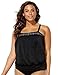 Swimsuits for All Women's Plus Size Laser Cut Blouson Tankini Top