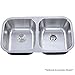 Decor Star P-006 32 1/4 Inch Undermount 50/50 Equal Double Bowl 18 Gauge Stainless Steel Kitchen Sink cUPC