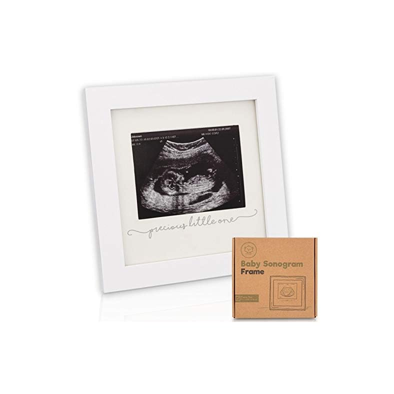 Baby Sonogram Picture Frame – Modern Ultrasound Frame For Mom To Be – Pregnancy Announcement Sonogram Photo Frames…
