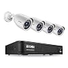 ZOSI H.265+ Full 1080p Home Security Camera System Outdoor Indoor, 5MP-Lite CCTV DVR 8 Channel and 4 x 1080p (2MP) Day…