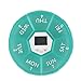 Jocestyle Digital 7 Day Pill Box Digital Timer Pill Organizer Medicine Vitamin Organizer LED Night Light Alarm Reminder Dispenser Holder (Green)