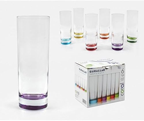 Set 6 Bicchieri Tumbler Per Succo Di Frutta Acqua Colorati 300 Cc Amazon It Casa E Cucina