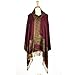 Paskmlna Border Pattern Double Layered Reversible Woven Pashmina Shawl Scarf Wrap Stole (#03burgundy)