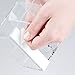 mDesign Small Plastic Self Adhesive Bathroom Vanity Cosmetic Organizer - Wall Mount Holder for Hair Care, Jewelry, Cotton Swabs, Makeup Brushes, Mascara, Lip Gloss - 3 Compartments - 2 Pack - Clear