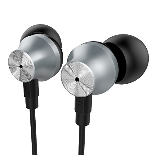 In-ear Headphones Earbuds High Resolution Heavy Bass with Mic for Apple iPhone iPod iPad Samsung Galaxy LG HTC (Black)