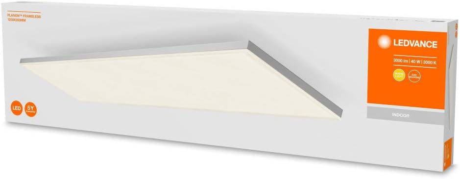 LEDVANCE Panel for Ceiling | PLANON Frameless / 40 W | Beam Angle: 110 | Warm White | 3000 K | Aluminum | IP20 - Image 4