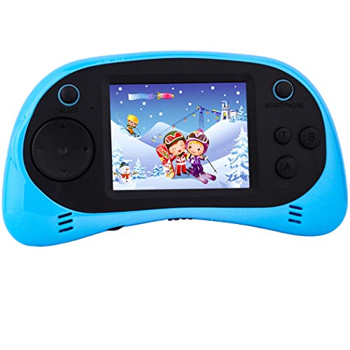 Kids Handheld Video Games Plug and Play TV Electronic Game Console Classic Arcade System Funny Gift for Children Adult Seniors Built in 260 Retro Games 2.5″ Display Rechargeable Battery (Blue)