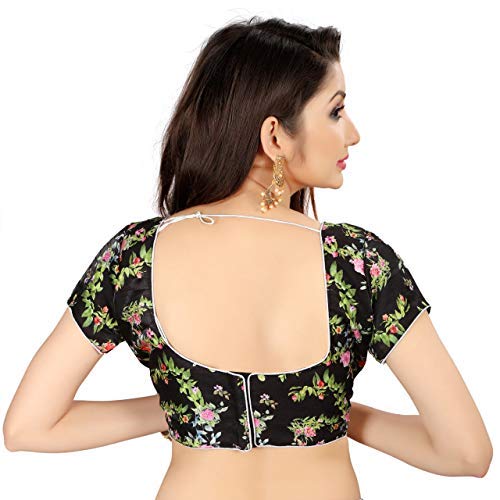 krishav enterprise purple jhumaki pattern round neck readymade saree's blouse