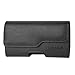 Premium Horizontal Leather Carrying Case Pouch Holster Wallet for Samsung Galaxy S6 Active, S8, S9, S5 Active, A5 (2017), Black, w/ Card Holder and Belt Clip and Belt Loops