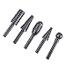 Rocaris 5 Piece Rotary File Rasp Carbide Burrs Set – Wood Carving Bits – Ball, Oval, Cylinder, Large Tree, Small Tree, Grinding, Polishing, Carving, Trimming, 1/4 Shank Fits All Drills