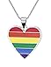 Unisex Stainless Steel Tag Rainbow Pendant Gay & Lesbian LGBT Necklace Pride Jewelry Gay Pride Accessories Pride Parade