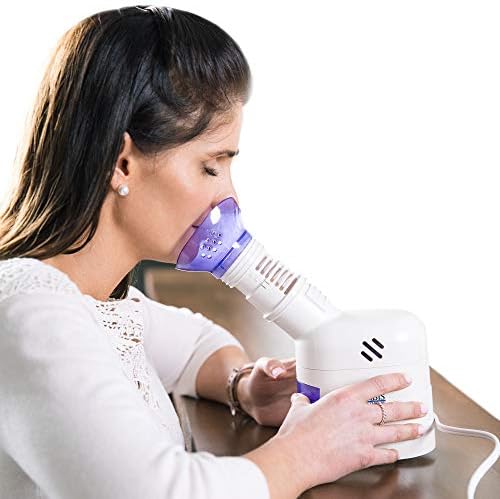 Mabis Personal Steam Inhaler Vaporizer With Aromatherapy Diffuser Purple And White