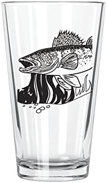Corkology Walleye Pint Glass, Clear