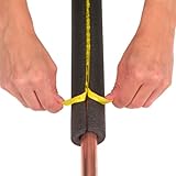 M-D Building Products 50164 1-Inch by 6-Feet Self-Sealing Tube Pipe Insulation, Black