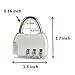 3-Digit Combination Lock of Zinc Alloy, The Small Safe Combination Padlock for Suitcases, Luggage , Briefcases, Computer Bags, Schoolbags, Backpacks, Locker, Drawers, Toolkit and Cabinets, Pack of 3