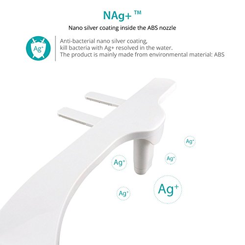 UbiGear Hot & Cold Water Spray Bathroom Bidet Self Cleaning Dual Nozzle Non-Electric Mechanical Toilet Restroom Seat Cover Attachment (UBI-AMI-610) - Thumbnail 3