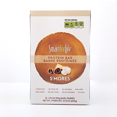 Smart for Life – Top Quality, Smores, Low Sugar, Rice Crispy Texture, Pack of 12 Protein Bars 21.12 oz.