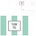 60 Postcards - Modern Thank You - 6 Different Patterns and Colors