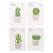 GTHER Cactus Notepad, Cactus Sticky Note Self Stick Self-Adhesive Cute Notes Notepads Posted Writing Pads Stickers Paper (4 Pads, Cactus)