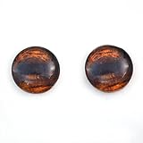 16mm Pair of Brown Horse Glass Eyes for Animal Sculptures or Jewelry Making Crafts