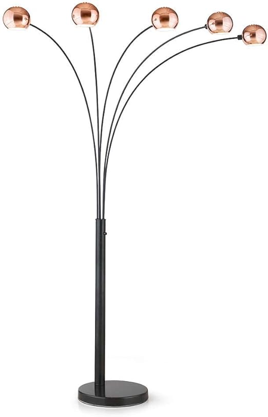 Orbs 5 Lights Arc Floor Lamp, Dimmer Switch, Bulbs Included (Bronze