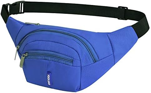 Yooluan Bumbag Fanny Packs 3 Zip Pockets Running Hiking Outdoor Sport Waist Bag Money Hip Pouch pack for Men Women