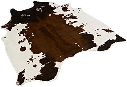 Cow Print Rug 4.1x4.2 Feet faux Cow hide rug Animal printed area rug carpet for home