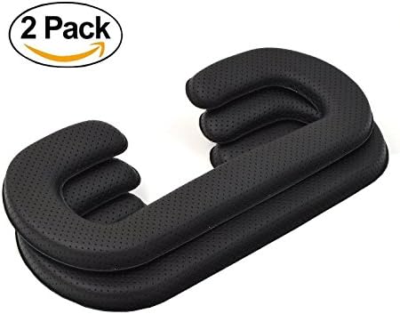 HTC Vive Replacement Memory Foam - 10mm PU Leather VR Face Cushion for HTC Vive Headset By QiKouLe (2 Pack)
