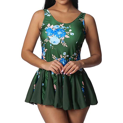 image for Drindf women's swimsuit Womens Plus Size Tankini Floral Print Swimdres