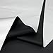 Blackout Drapery Shade Fabric Black and Silver 100 Percent Shading Light Waterproof Sunshade Cloth Light Weight (2Yards)