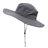 Connectyle Outdoor Cowboy Sun Hat Wide Brim Bucket Fishing Hats Summer String Hat