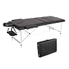 RICA-J Portable Massage Table Bed, 3 Fold 84in Aluminium Frame SPA Beauty Bed Adjustable Salon Spa Table with Carry Case