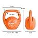 Tone Fitness Vinyl Kettlebell, 15-Pound, Orange
