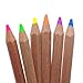 Stubby Pencil Studio Eco Highlighter Pencils - Set of 6 Neon Colors with a Jumbo Sharpener - Bible Highlighters - Wooden Highlighters Will Not Bleed or Dry Out