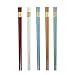 Douzino 5 Pairs Fiberglass Reusable Chopsticks Non-slip Dishwasher Safe Chopsticks Set with Gift Case