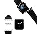 JISONCASE Compatible 42MM Apple Watch Band Genuine Lambskin Leather iWatch Replacement Watchbands with Classic Buckle for Apple Watch Sport Edition, Black (For 42MM Version) TC-AW4-18L10
