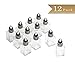 TrueCraftware- 1/2 oz Mini Salt Shakers Stainless Steel Set of 12- Mini Square Glass Cube Salt and Pepper Shakers with Stainless Steel Top Individual Shakers for Restaurants or Weddings