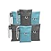Bamboo Charcoal Air Purifying Bags (6 Pack), 200g Carbon Activated Charcoal Bags Odor Absorber, Home & Car Odor Neutralizer, Natural Air Freshener & Moisture Absorber Packet in Teal Color