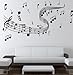 Dailinming WALL'S Matter Home Decor Music Note Wall Decals Graffiti Wall Stickers