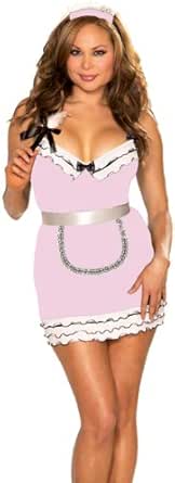 Amazon.com: Pink Plus Size Sexy Maid Lingerie Costume - Underwire