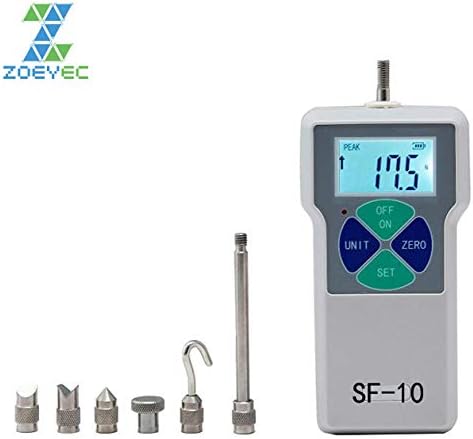 ZOEYEC SF Series Economical Digital Portable Push Pull Gauge Force Gauges Tool Dynamometer (SF-10)